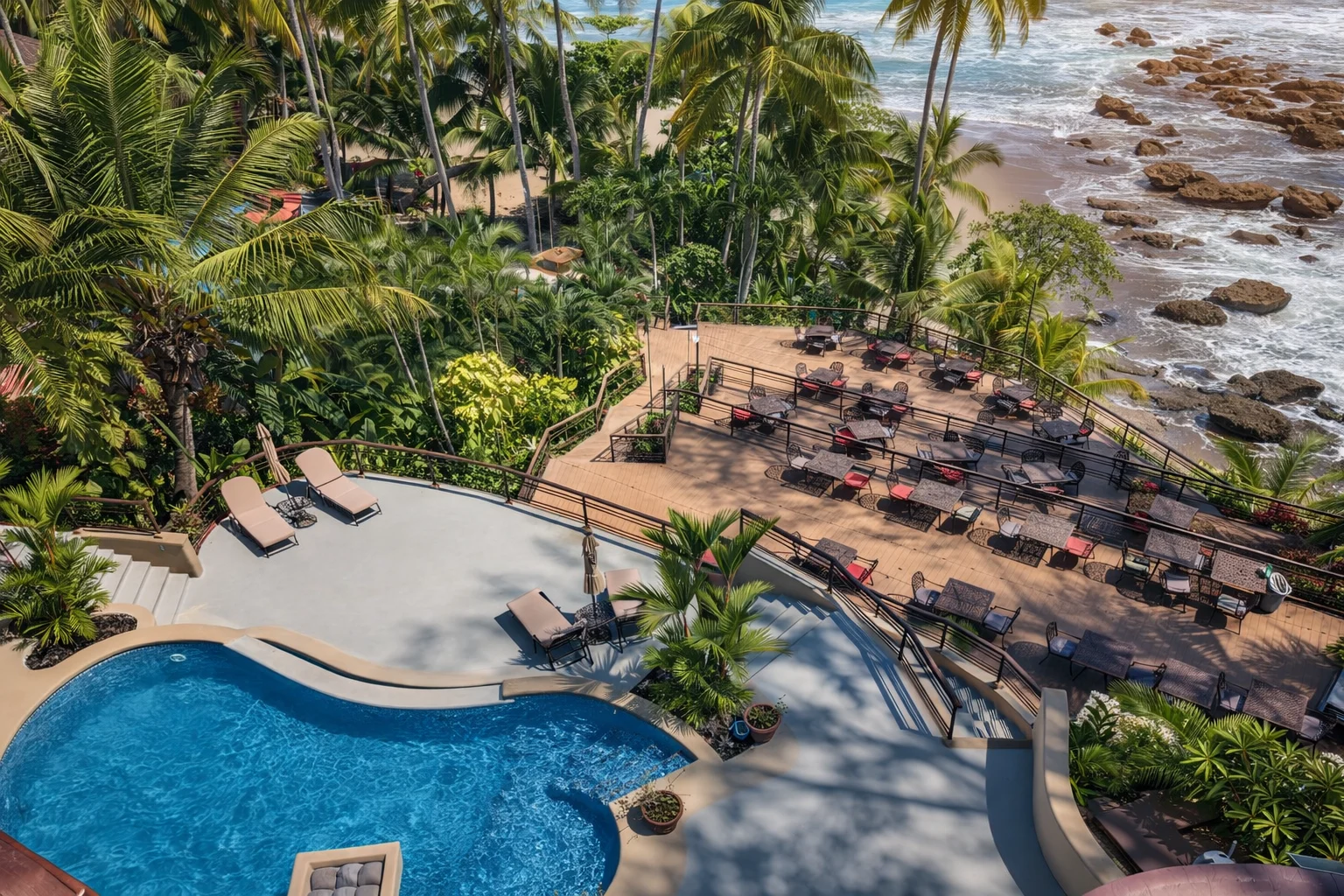 Terrace views over the Pacific