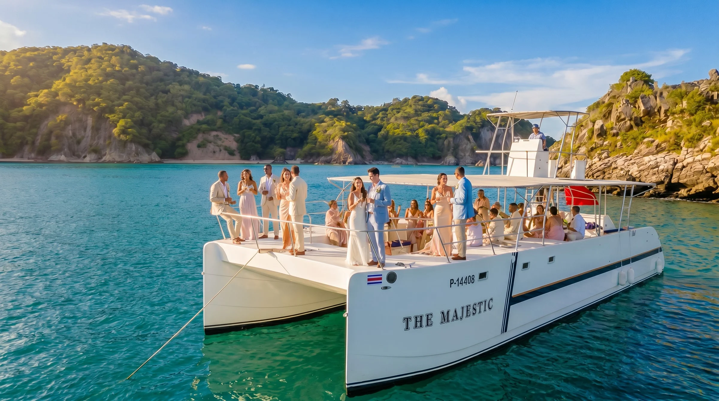 Private catamaran off Costa Rica's Pacific coast